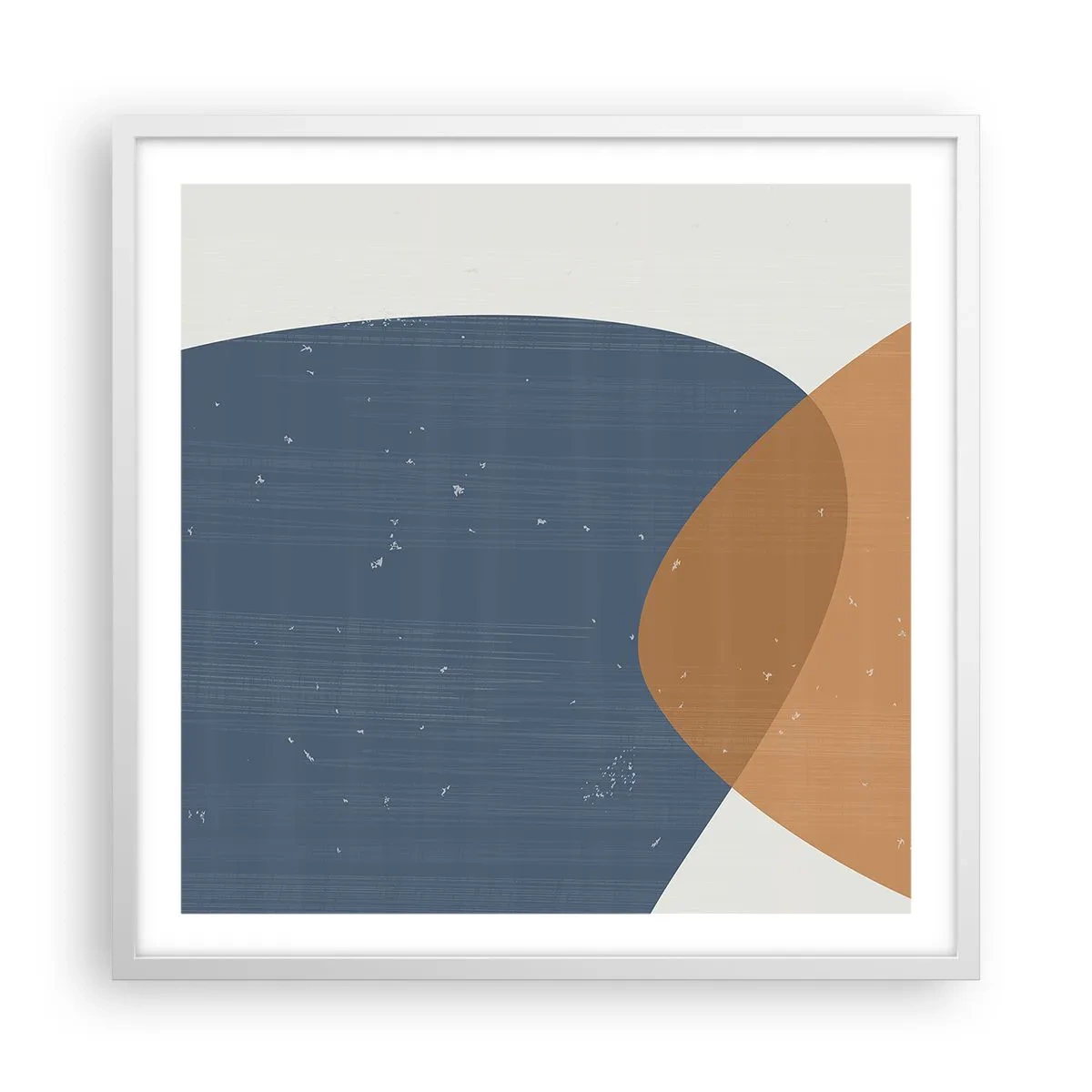 Poster in einem weißen Rahmen - Ovale und Einflüsse - 60x60 cm