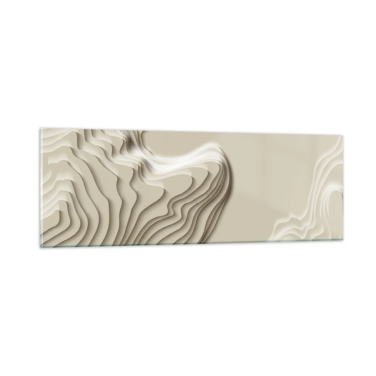 Glasbild - Bild auf glas - Topographie der Kunst - 90x30 cm