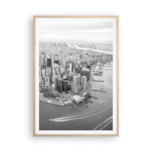 Poster in einem Rahmen aus heller Eiche - Und wie kann es man nicht lieben? - 70x100 cm