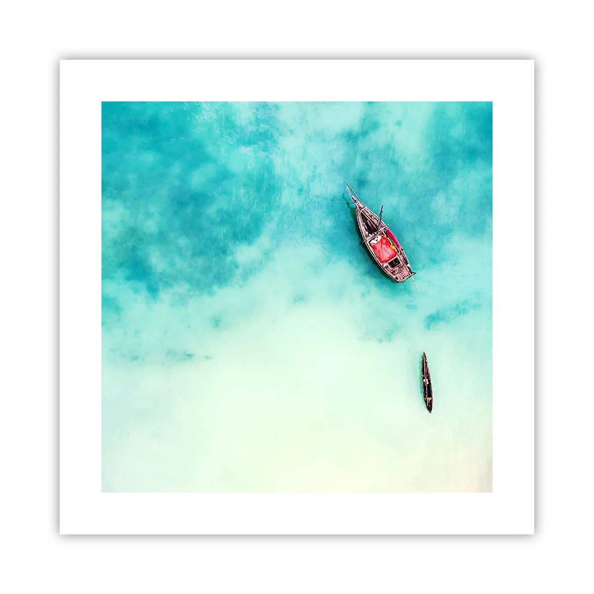 Poster - Denn an den Stränden von Sansibar, wenn der Wasserüberschuss ... - 40x40 cm