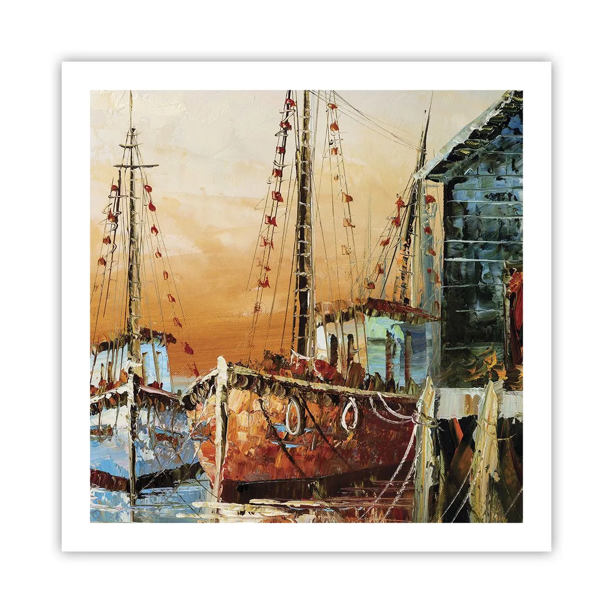 Poster - Friedliche Rückkehr - 60x60 cm