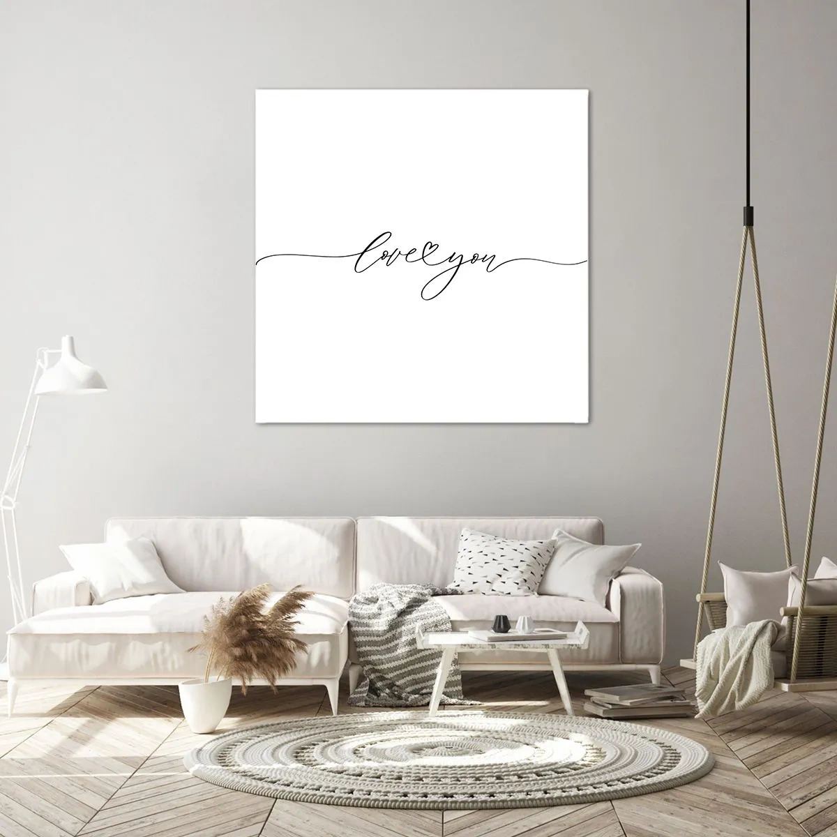 Bild auf Leinwand - Leinwandbild - Schwarz auf weiß - 30x30 cm