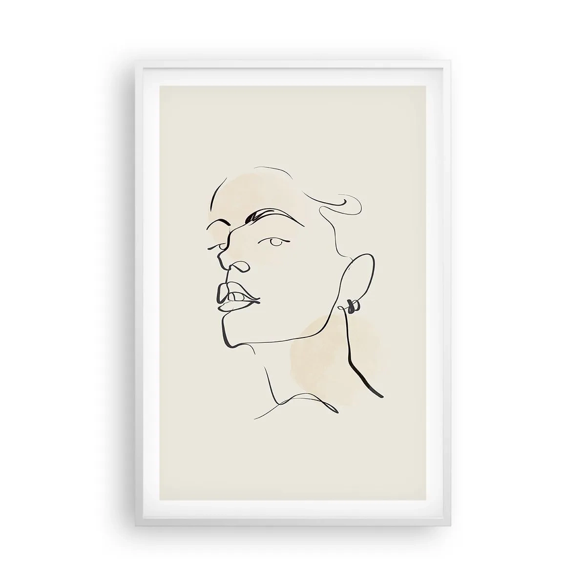 Poster in einem weißen Rahmen - Ein stolzer Blick - 61x91 cm