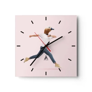 Wanduhr - Glasuhr - Eine Prise Absurdität - 40x40 cm