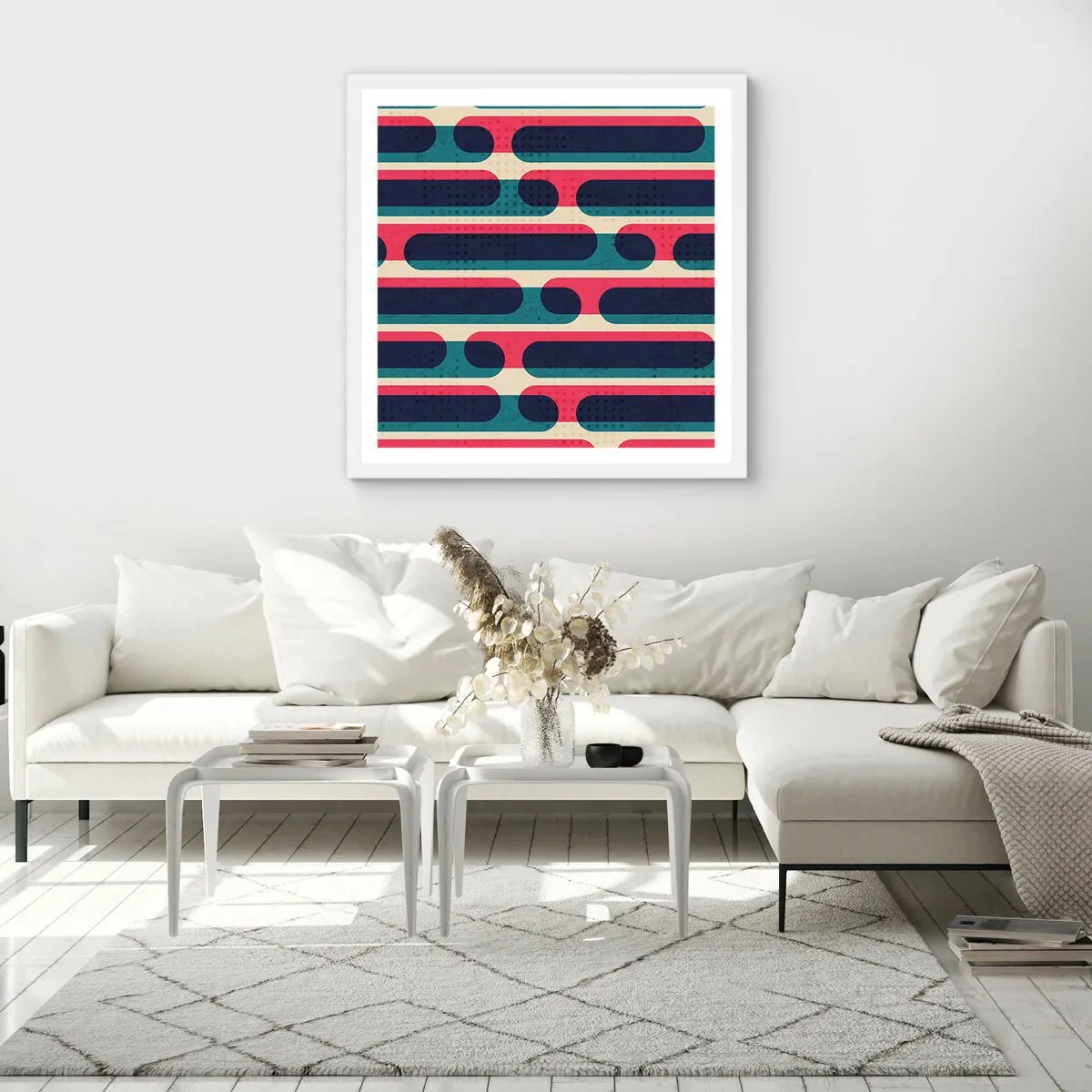 Poster in einem weißen Rahmen - In die Tiefe und vorwärts - 30x30 cm