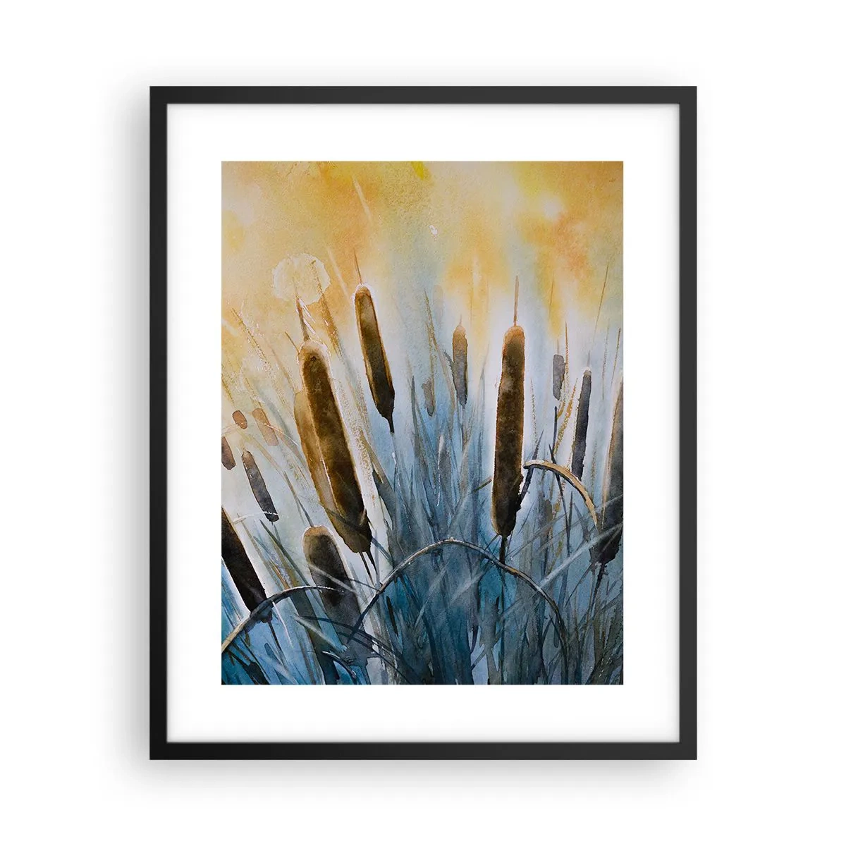 Poster in einem schwarzem Rahmen - Die Kälte des Wassers, die Hitze der Sonne - 40x50 cm