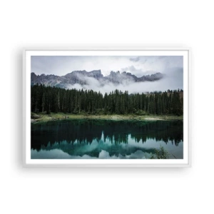 Poster in einem weißen Rahmen - Leise, leise, lass uns das Trinkwasser nicht wecken ... - 100x70 cm