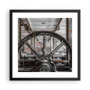 Poster in einem schwarzem Rahmen - Das geheime Leben der Fabrik - 40x40 cm