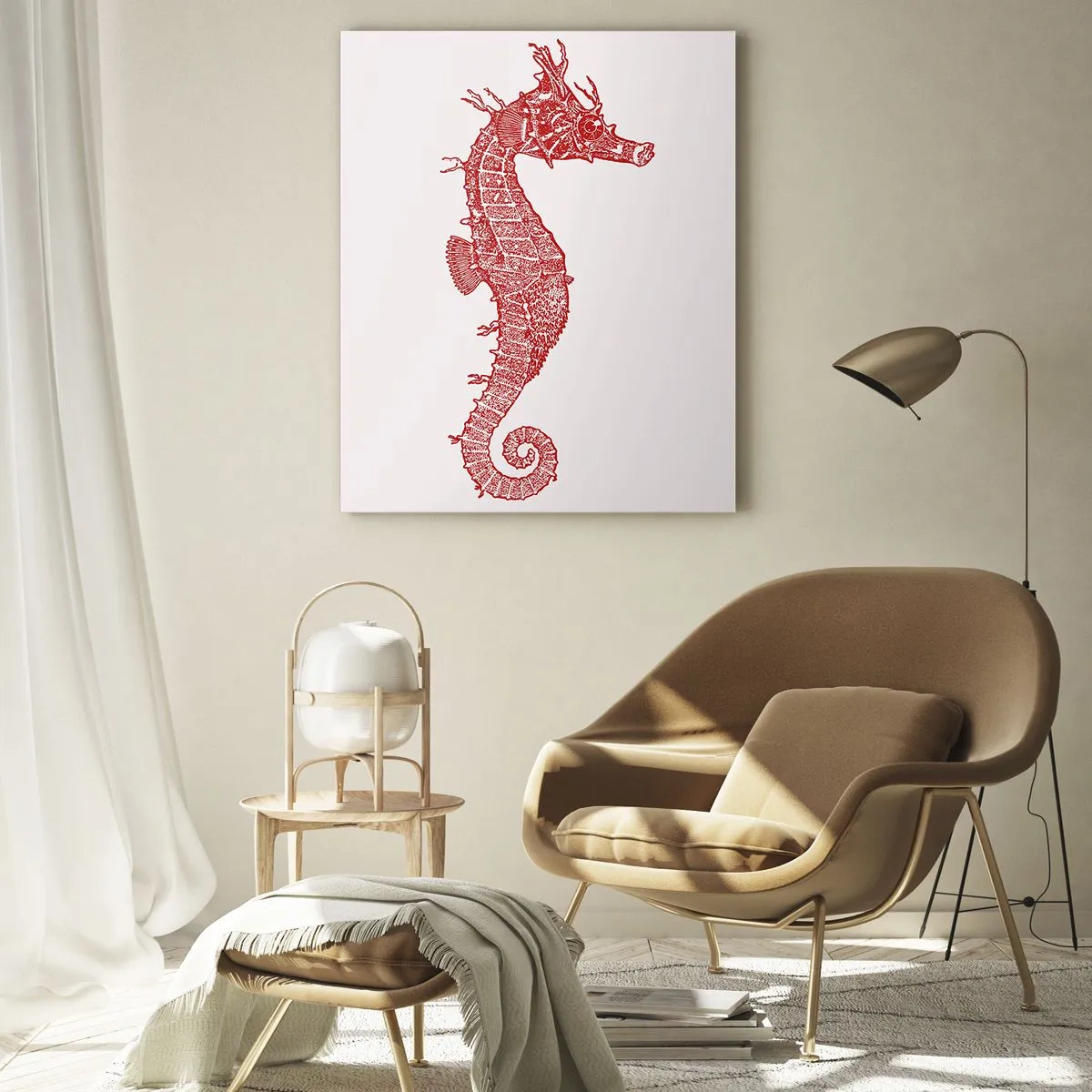 Glasbild - Bild auf glas - Komplizierte Kreatur - 80x120 cm