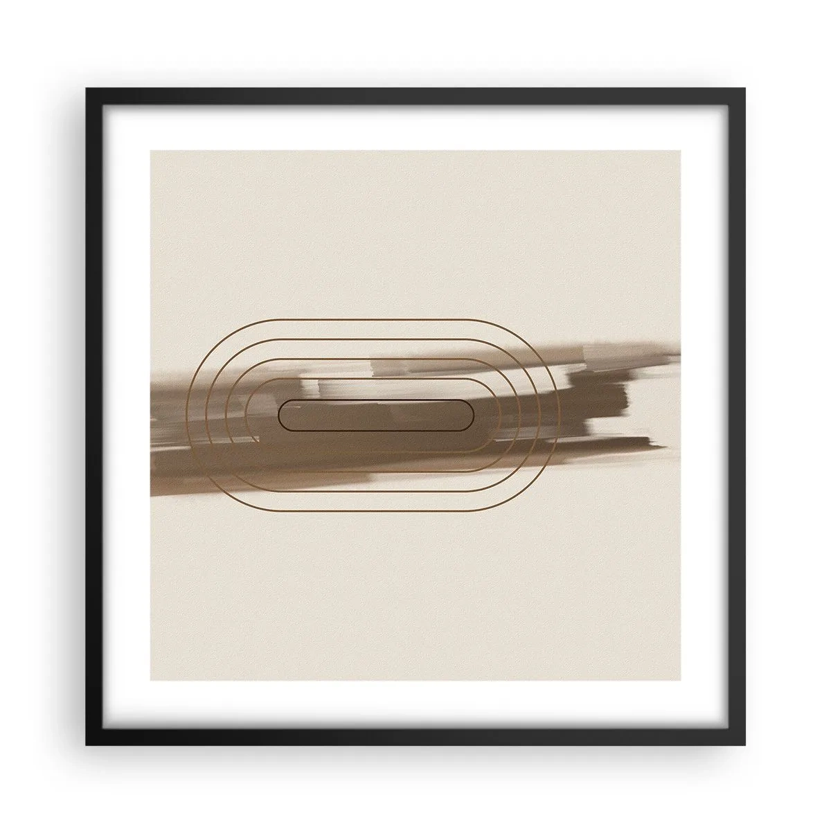 Poster in einem schwarzem Rahmen - Ein Hauch von Grau - 50x50 cm