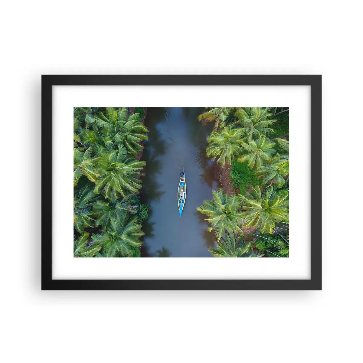 Poster in einem schwarzem Rahmen - Auf einem tropischen Pfad - 40x30 cm