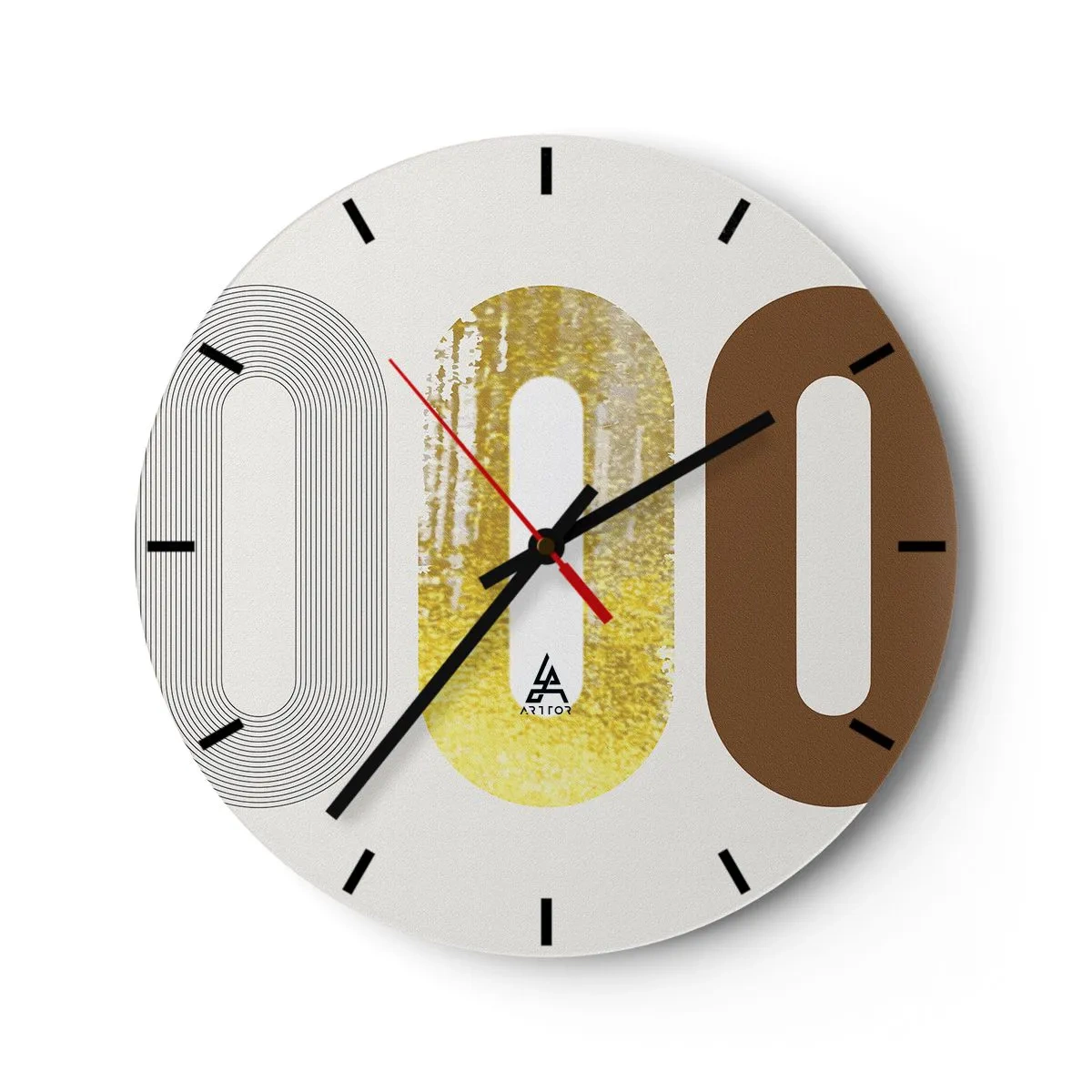 Wanduhr - Glasuhr - Oooh! - 40x40 cm