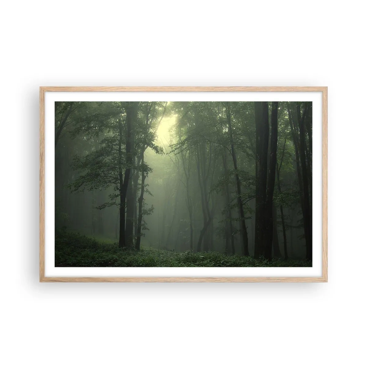 Poster in einem Rahmen aus heller Eiche - Bevor er aufwacht - 91x61 cm