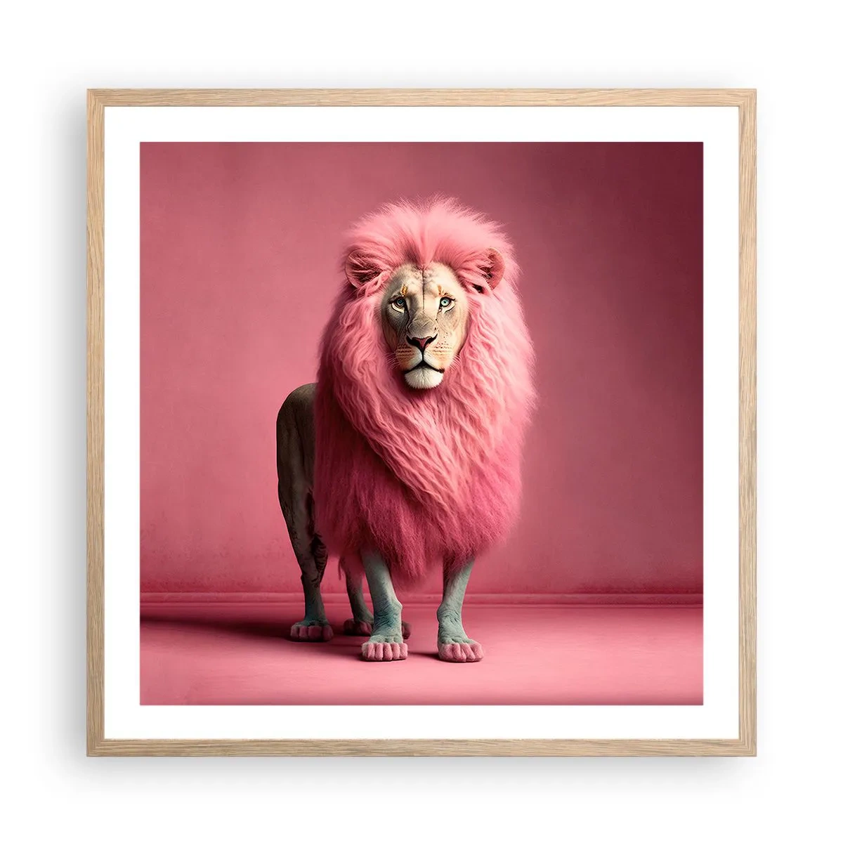 Poster in einem Rahmen aus heller Eiche - Und du hast keine Angst mehr - 60x60 cm