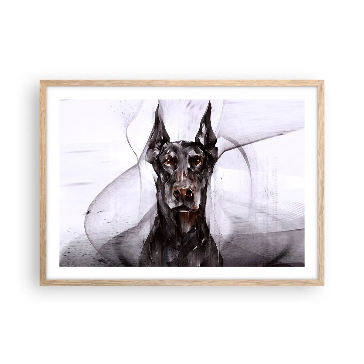 Poster in einem Rahmen aus heller Eiche - Edelgeboren - 70x50 cm