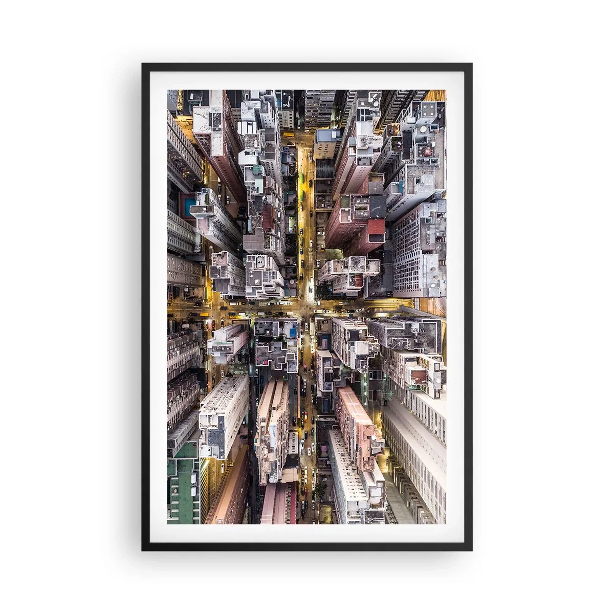 Poster in einem schwarzem Rahmen - Grüße aus Hongkong - 61x91 cm
