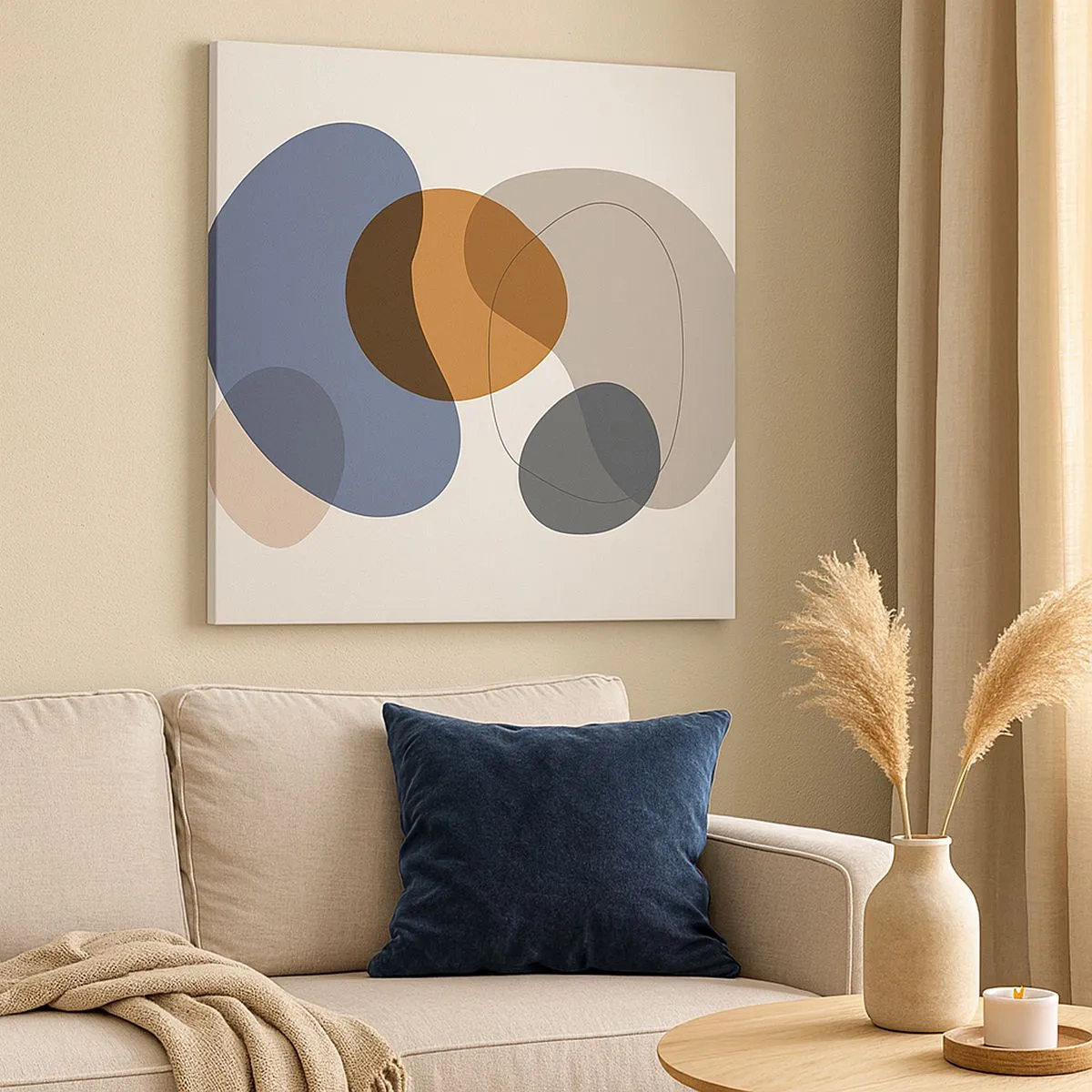 Bild auf Leinwand - Leinwandbild - Farbtropfen - 30x30 cm