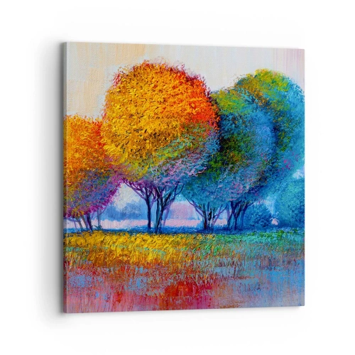 Bild auf Leinwand - Leinwandbild - Ein Haufen leuchtender Farben - 70x70 cm