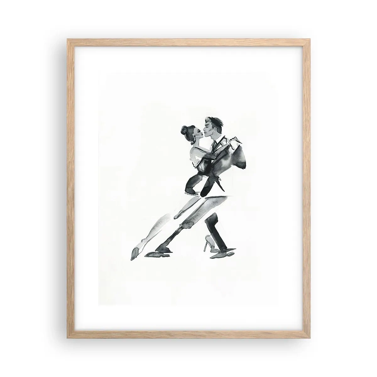 Poster in einem Rahmen aus heller Eiche - In einem Schlag - 40x50 cm