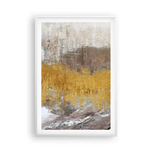 Poster in einem weißen Rahmen - Goldene Explosion - 61x91 cm