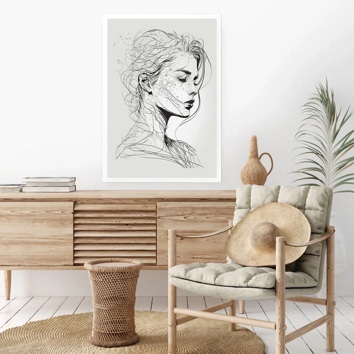 Poster - Porträt im Gedanken - 40x50 cm