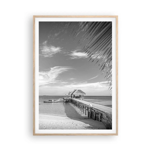 Poster in einem Rahmen aus heller Eiche - Erinnerung oder Traum? - 70x100 cm