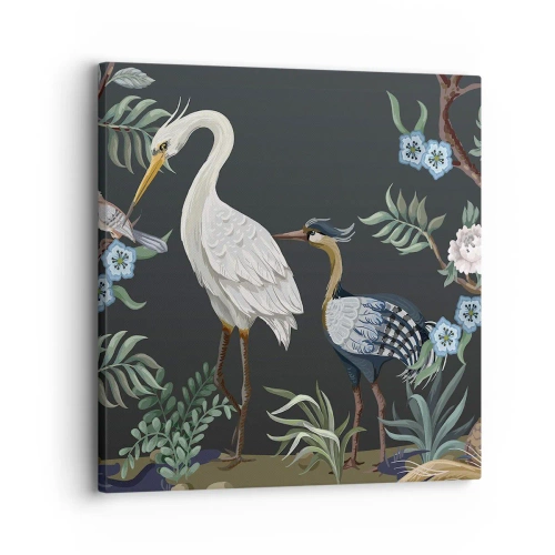 Bild auf Leinwand - Leinwandbild - Vogelparade - 30x30 cm