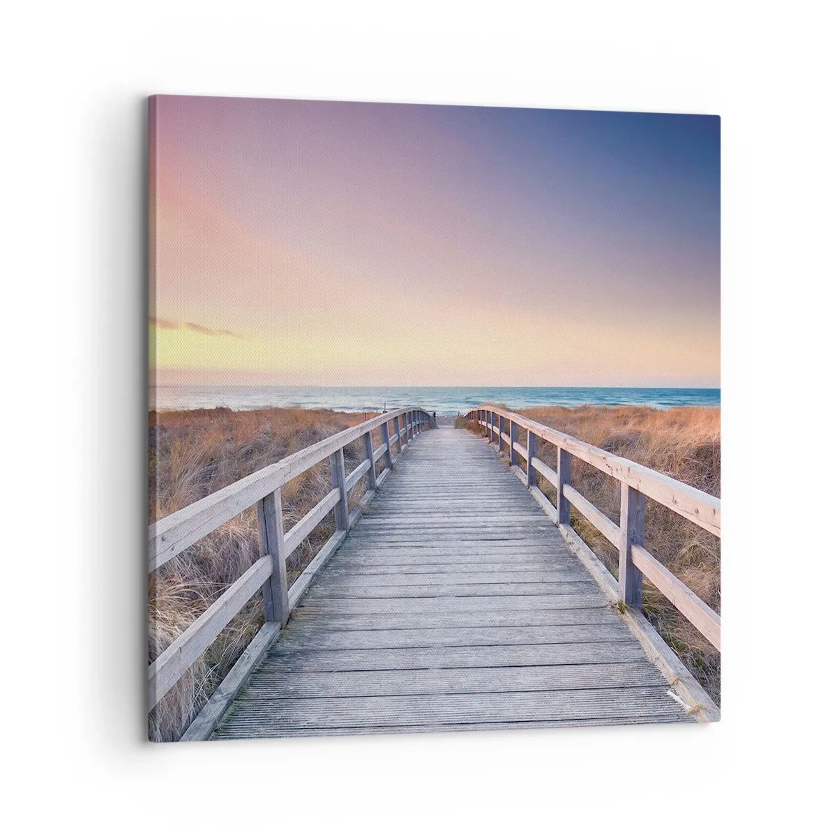 Bild auf Leinwand - Leinwandbild - Baltische Abend-Aurora - 60x60 cm