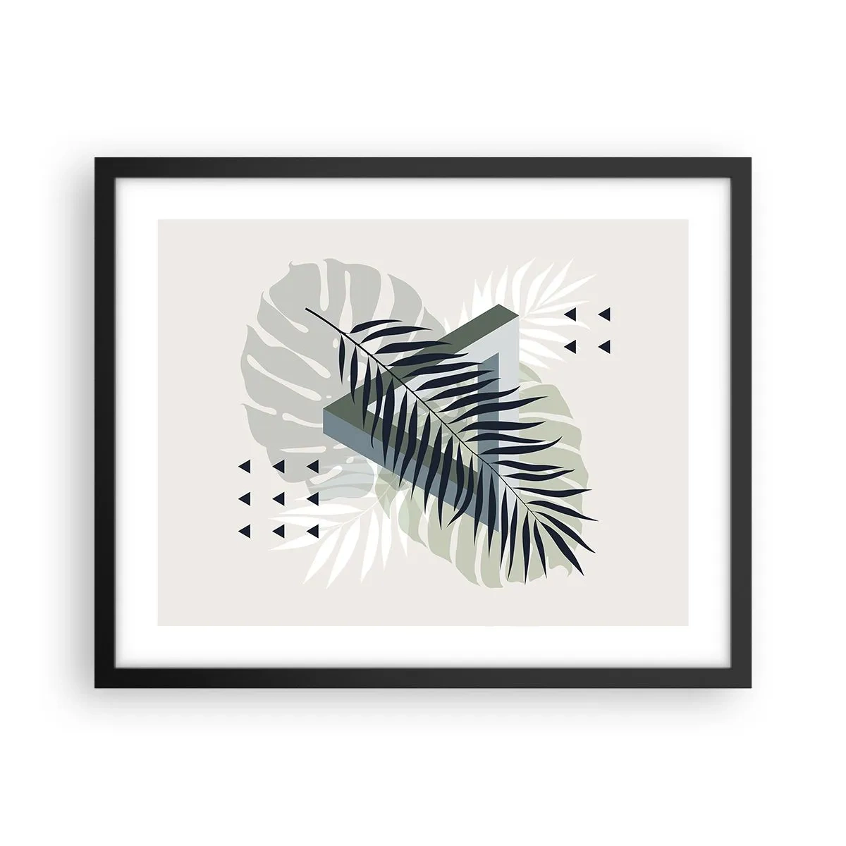 Poster in einem schwarzem Rahmen - Natur und Geometrie – zwei Ordnungen? - 50x40 cm