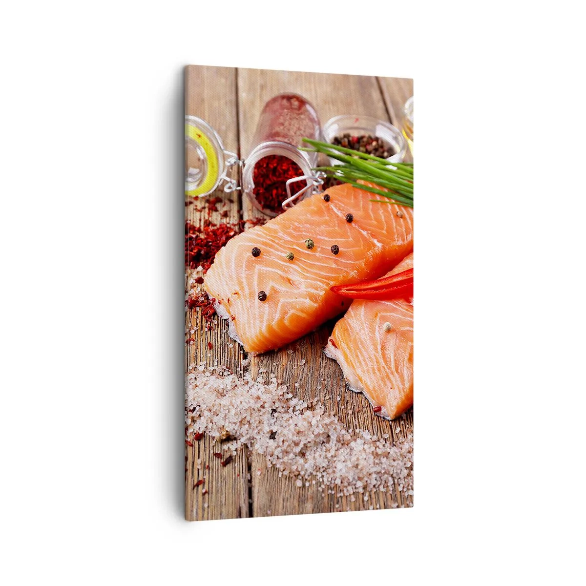 Bild auf Leinwand - Leinwandbild - Norwegisches Abenteuer in der Küche - 45x80 cm