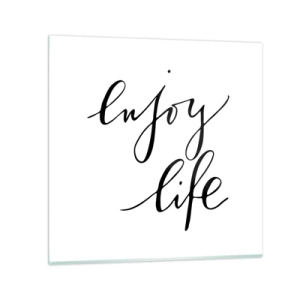 Glasbild - Bild auf glas - Nichts hinzufügen… - 70x70 cm