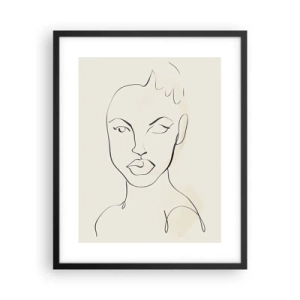 Poster in einem schwarzem Rahmen - Umriss der Sinnlichkeit - 40x50 cm