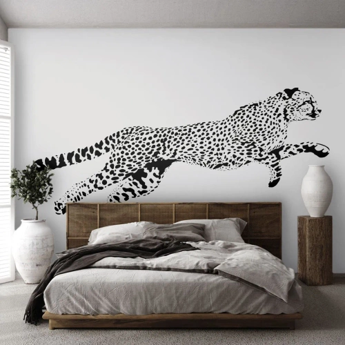 Selbstklebende Fototapete Deluxe Sticker - Der schnellste der Welt - Tiere, Gepard, Wilde Katze - 100x70 cm