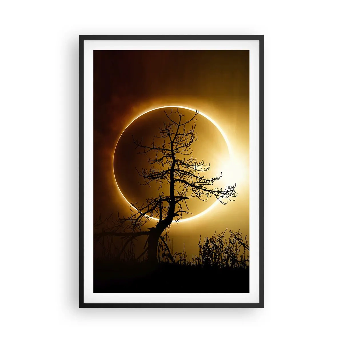 Poster in einem schwarzem Rahmen - Totale Finsternis - 61x91 cm