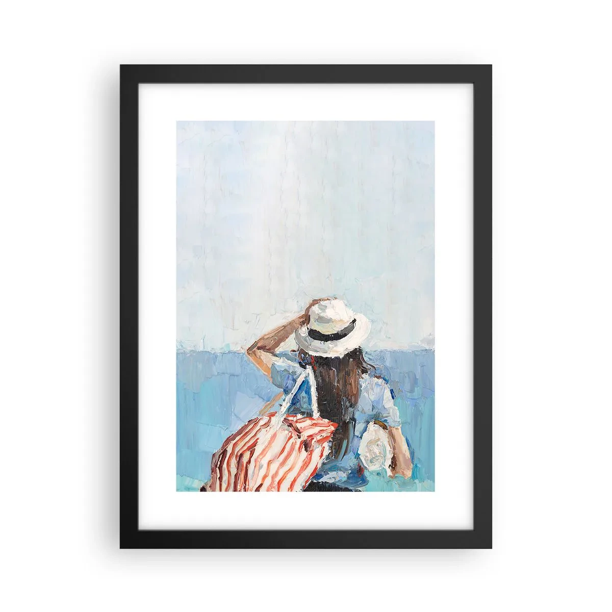 Poster in einem schwarzem Rahmen - Willkommen in den Sommerferien - 30x40 cm
