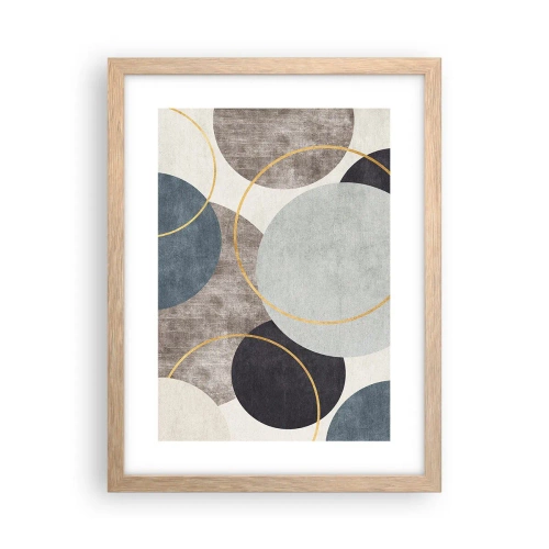 Poster in einem Rahmen aus heller Eiche - Rad für Rad - 30x40 cm