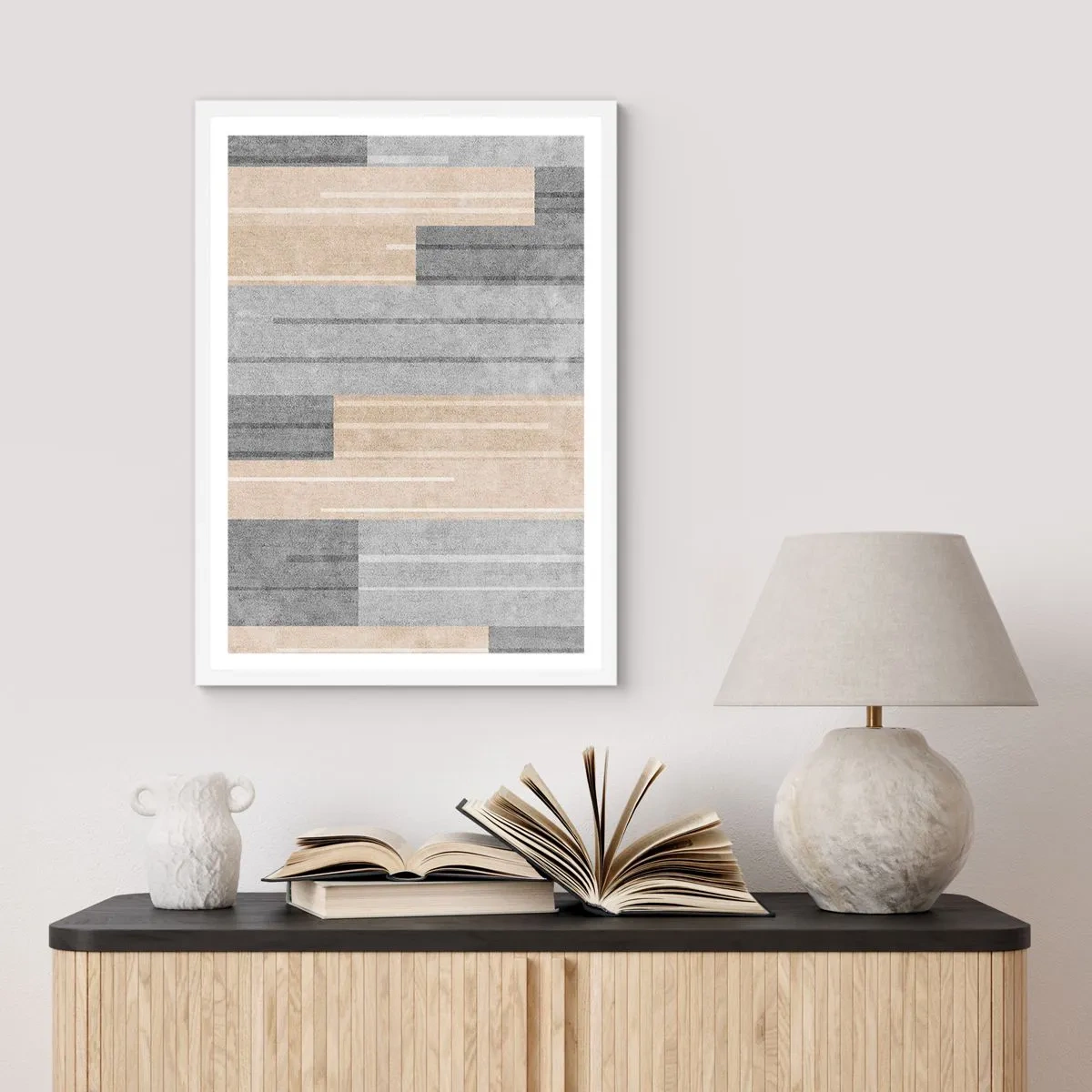 Poster in einem weißen Rahmen - Komposition: Vertikal halten - 50x70 cm