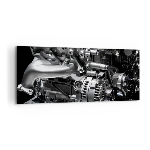 Bild auf Leinwand - Leinwandbild - Stahl, schön, stark - 100x40 cm