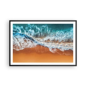 Poster in einem schwarzem Rahmen - Immer Hand in Hand - 91x61 cm