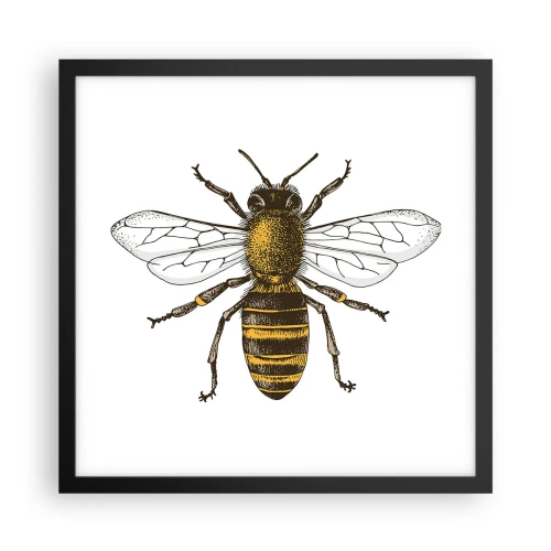 Poster in einem schwarzem Rahmen - Schön und gut - 40x40 cm