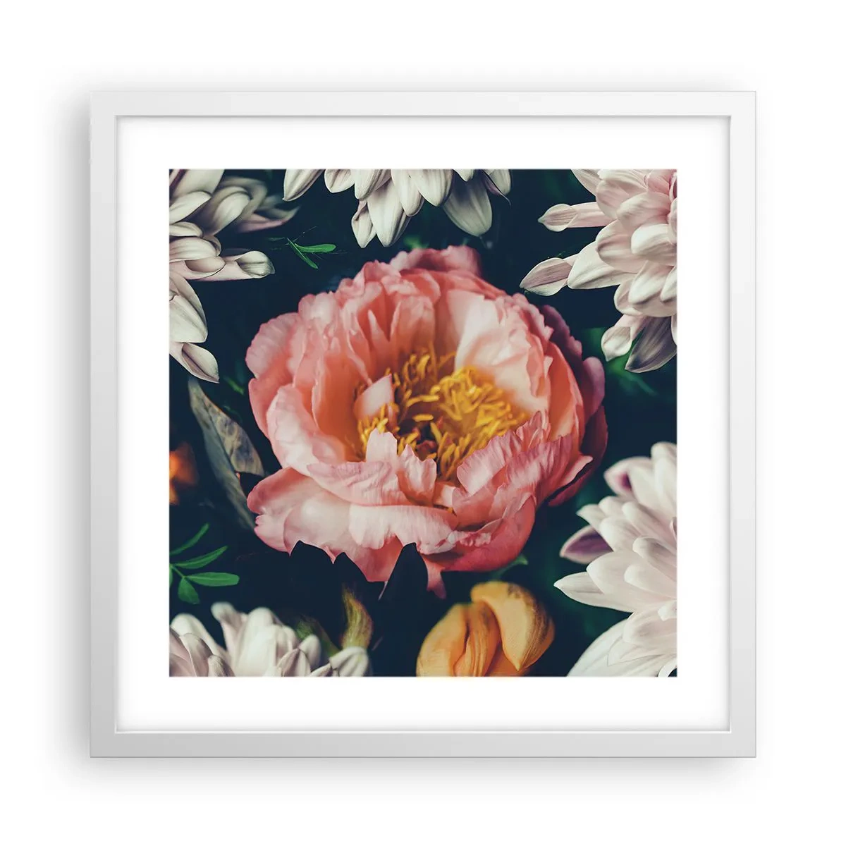 Poster in einem weißen Rahmen - Mit barocker Pracht - 40x40 cm