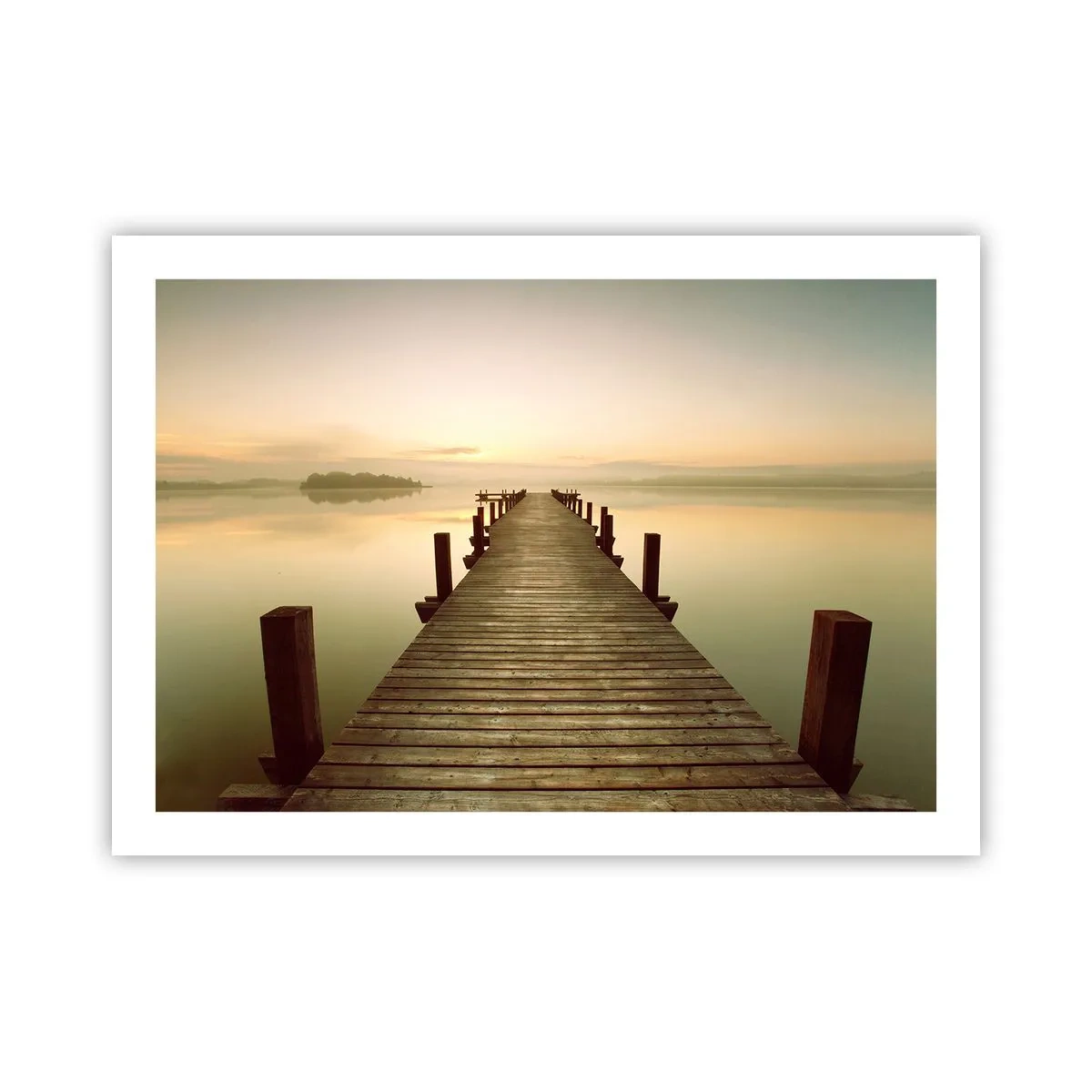 Poster - Tagesanbruch, Morgendämmerung, Licht - 70x50 cm