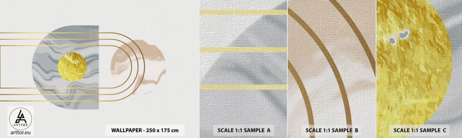 Fototapeten Muster Premium Canvas - Helligkeit und Brillanz - Abstraktion, Stück, Grafik - 100x30 cm