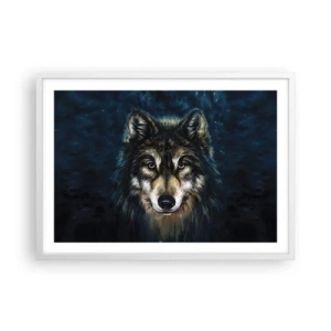 Poster in einem weißen Rahmen - Alpha? Und Omega - 70x50 cm