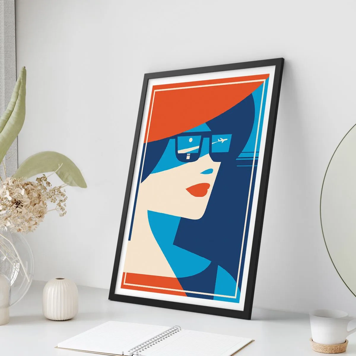 Poster in einem schwarzem Rahmen - Urlaubsreise - 30x40 cm