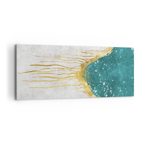 Bild auf Leinwand - Leinwandbild - Goldene Flut - 100x40 cm