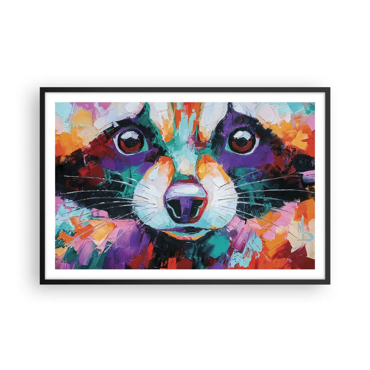 Poster in einem schwarzem Rahmen - Nur gute Emotionen - 91x61 cm