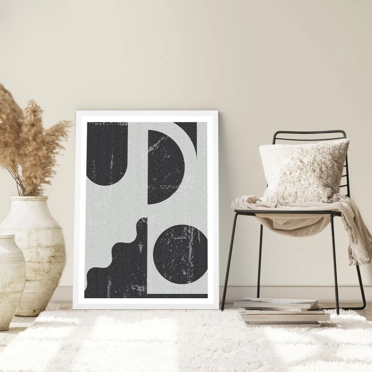 Poster in einem weißen Rahmen - Komposition oben und unten - 50x70 cm