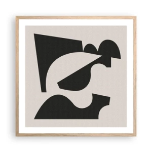 Poster in einem Rahmen aus heller Eiche - Zum Selbstbauen - 60x60 cm