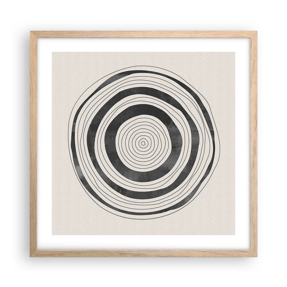 Poster in einem Rahmen aus heller Eiche - Wichtig ist, was dazwischen liegt - 50x50 cm